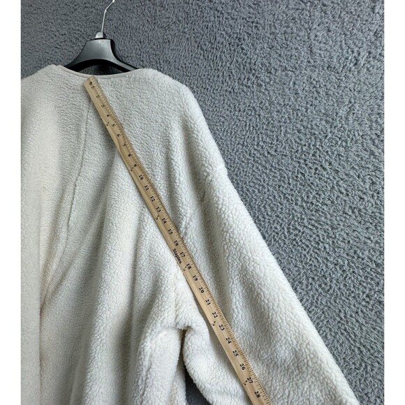 Ava & Viv Womens 4X Cream Sherpa Fleece Coat Snap Buttons Lined - Picture 10 of 11